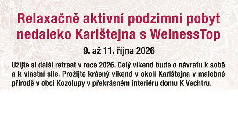 Podzimní relaxační pobyt s WellnessTop
