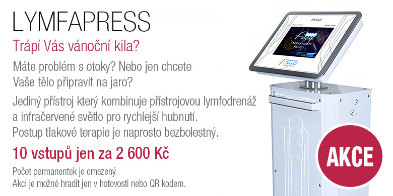 Lymfapress - 10 vstupů za 2600 Kč