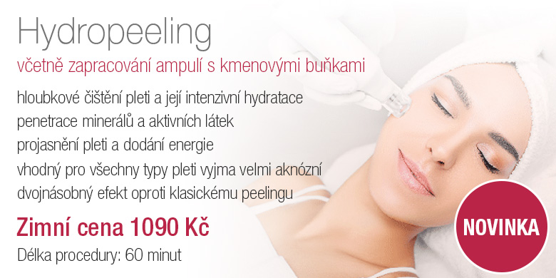 Hydropeeling - zimní cena 1090 Kč
