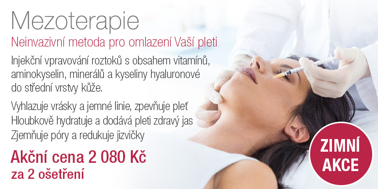 Mezoterapie - akční cena 2080 Kč za dvě ošetření